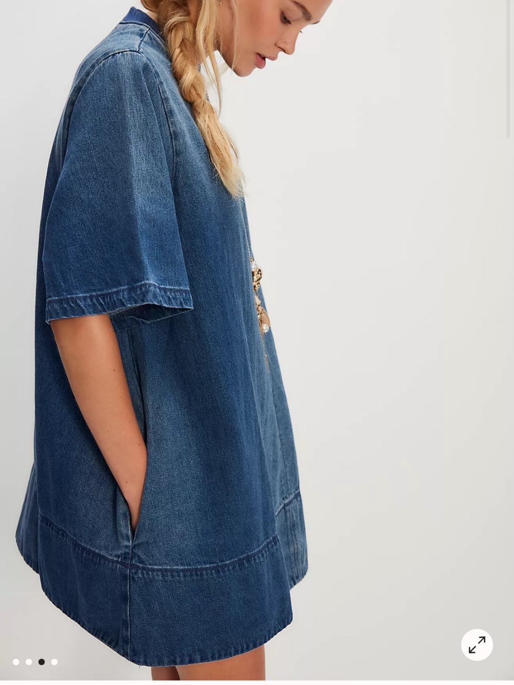 Free People Harlow Mini Dress - Blue - Picture 2 of 4